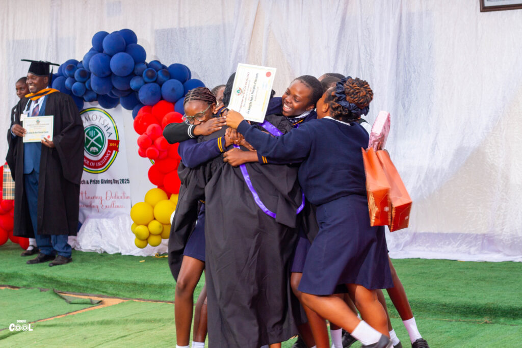 Students celebrating a win